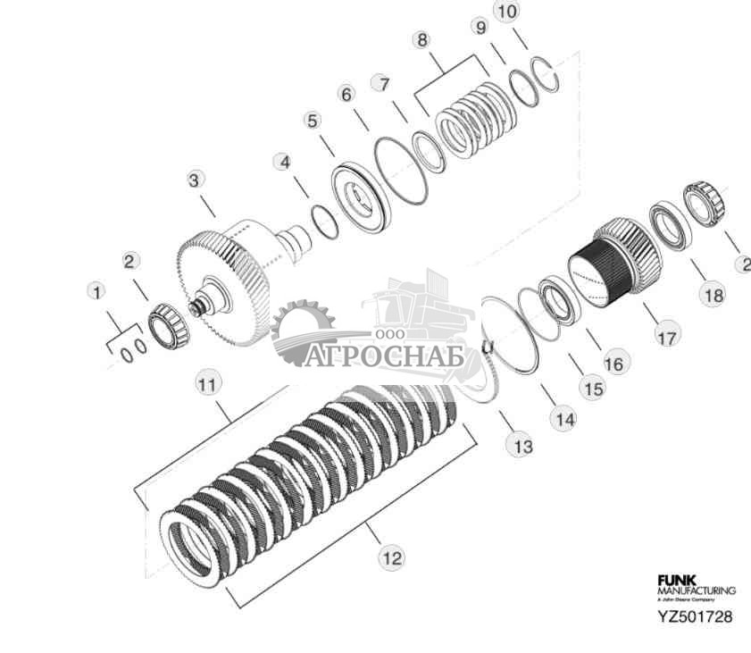 TRANSMISSION SEVENTH STAGE ASSEMBLY (CLUTCH M) 